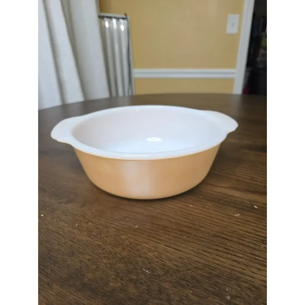 Anchor Hocking FIRE-KING‎ PEACH LUSTER 1½ QUART CASSEROLE Dish 433 Vintage